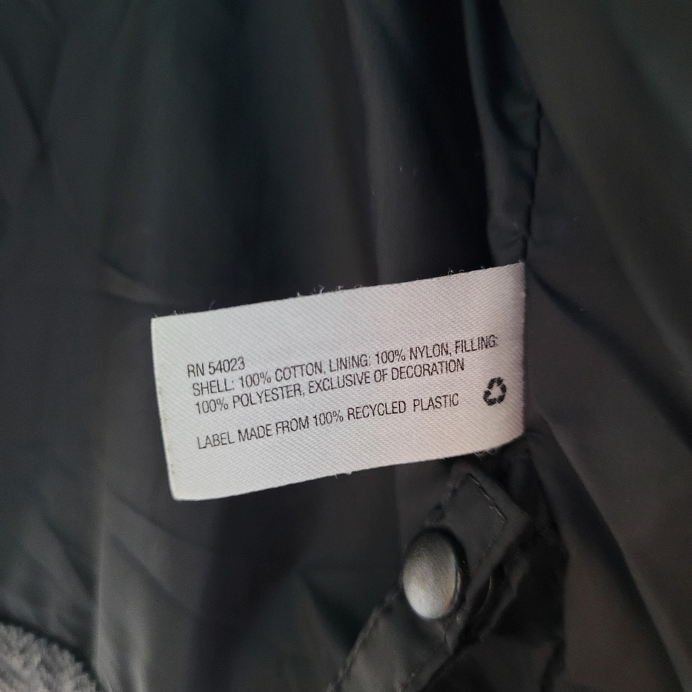 Gap Gray Herringbone Puffer Jacket - Picture 12 of 12